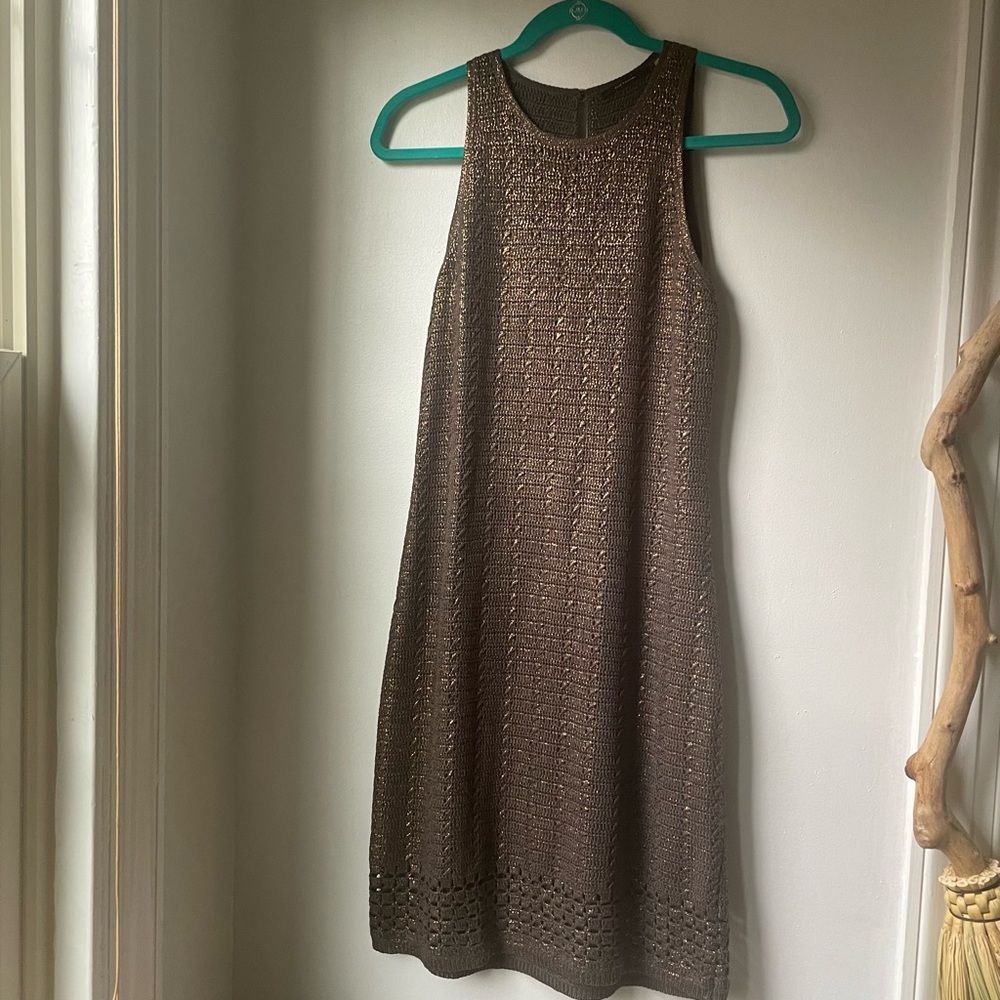 Metallic shimmer cotton dress